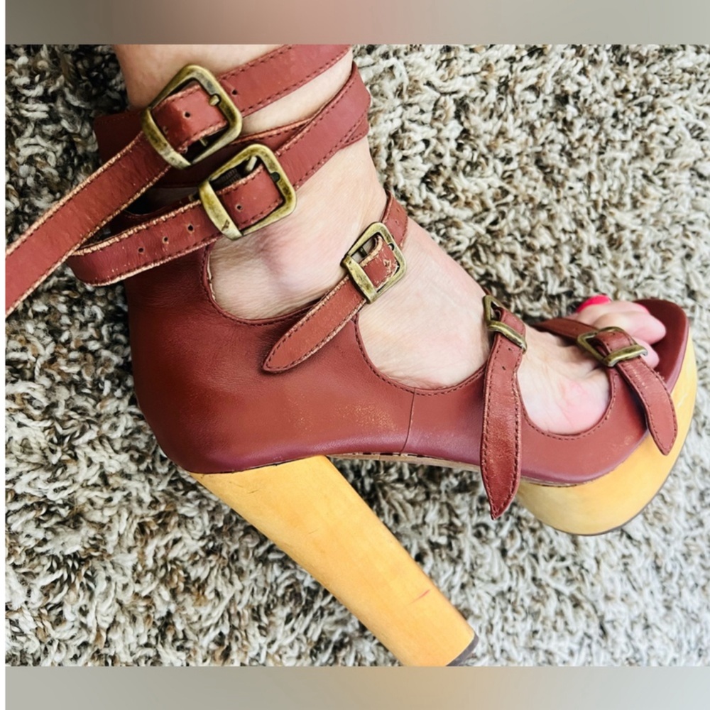 Jeffrey Campbell Brown Strappy Heels